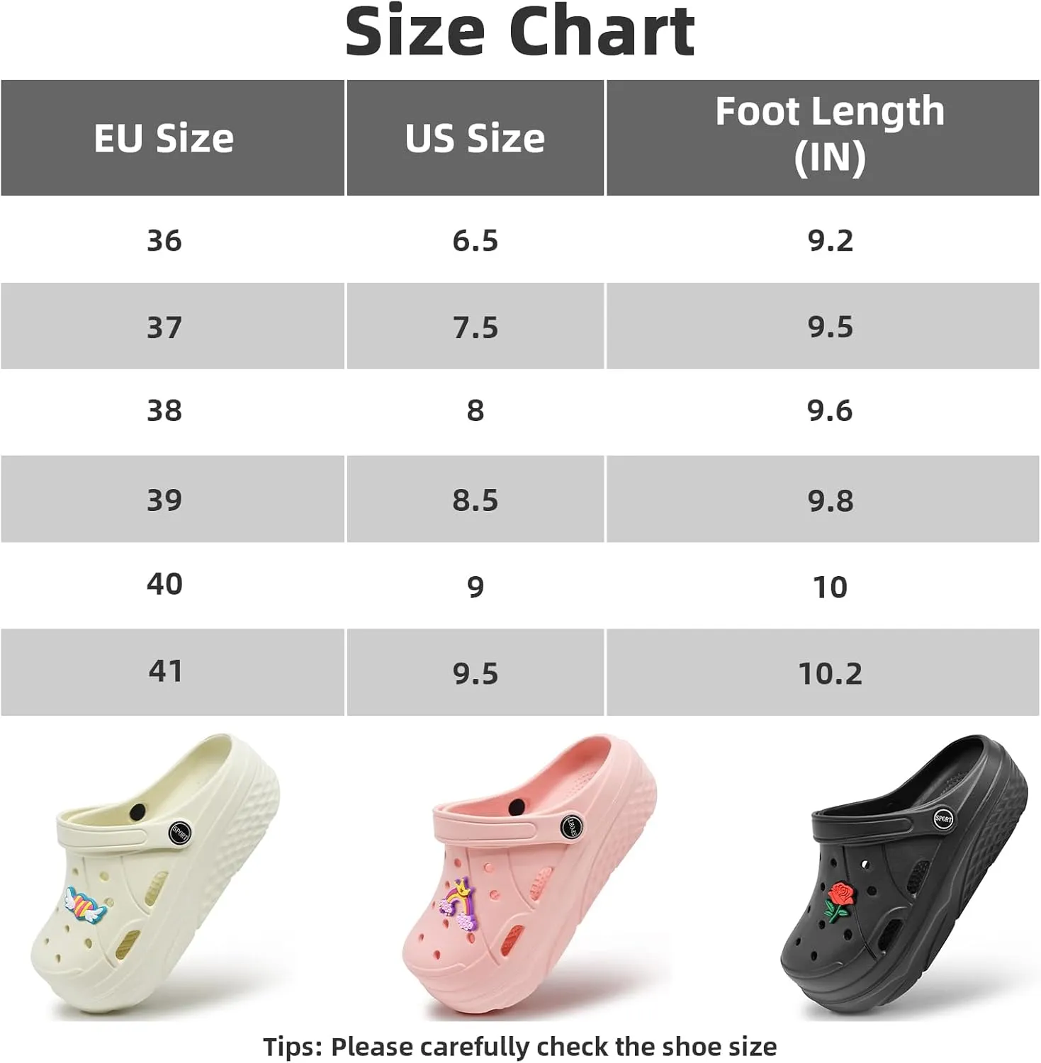 Mnplciea Women's Garden Platform Clogs Slippers, Slip On Work Clogs, Height Heel Mules Slip Resistant Wedge Sandals Beach Shoes