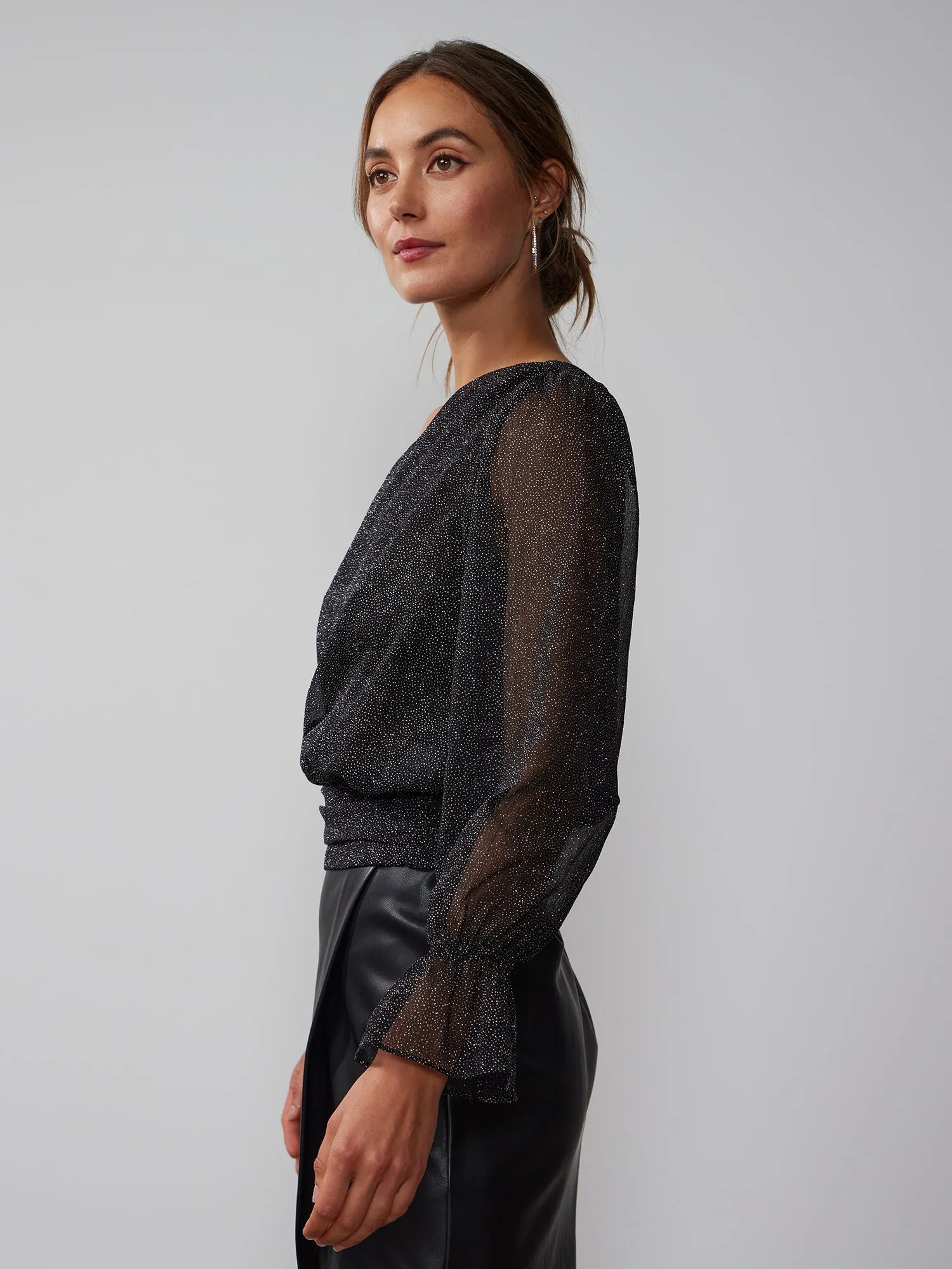 One-Shoulder Bell Sleeve Top
