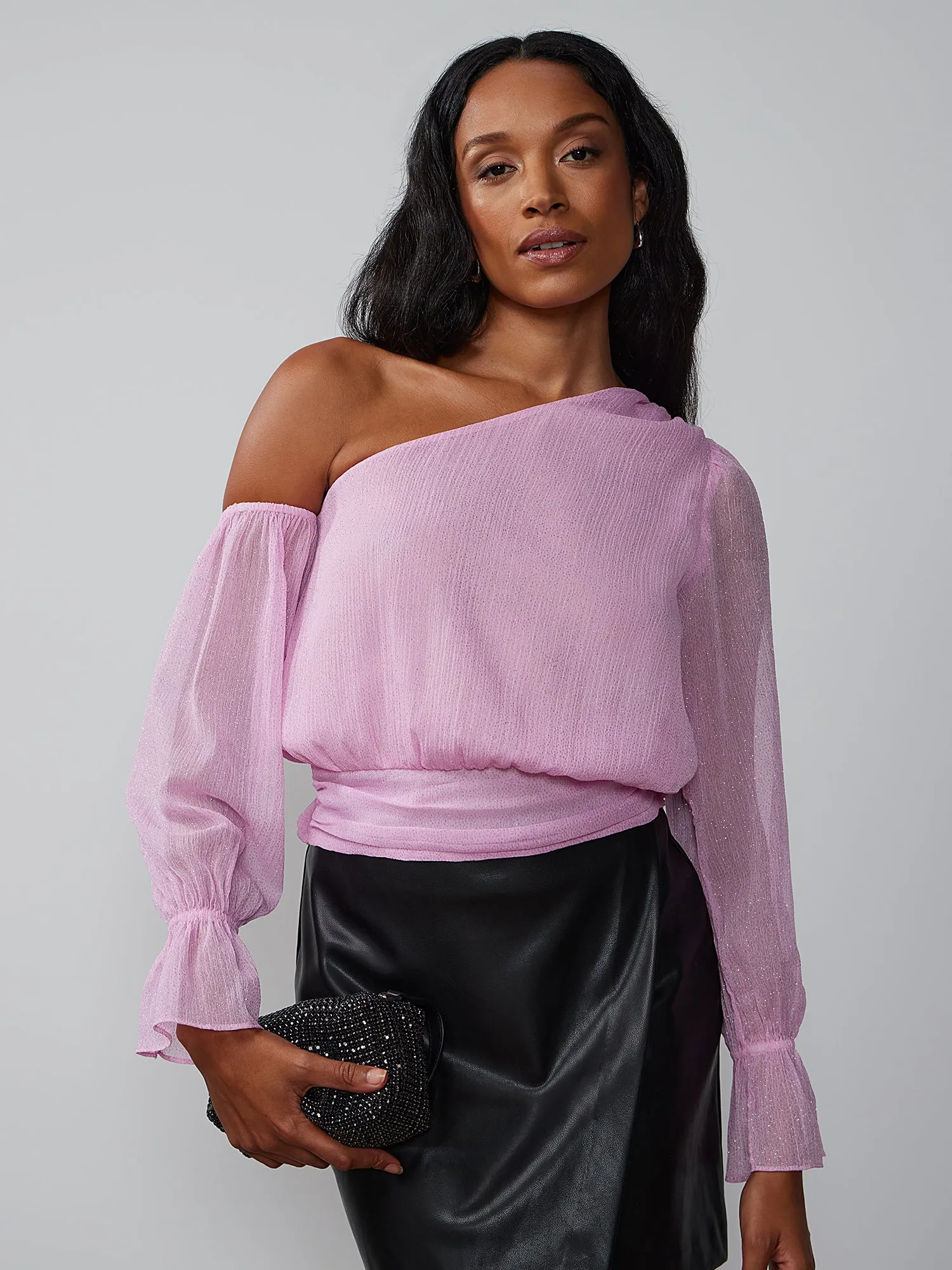 One-Shoulder Bell Sleeve Top