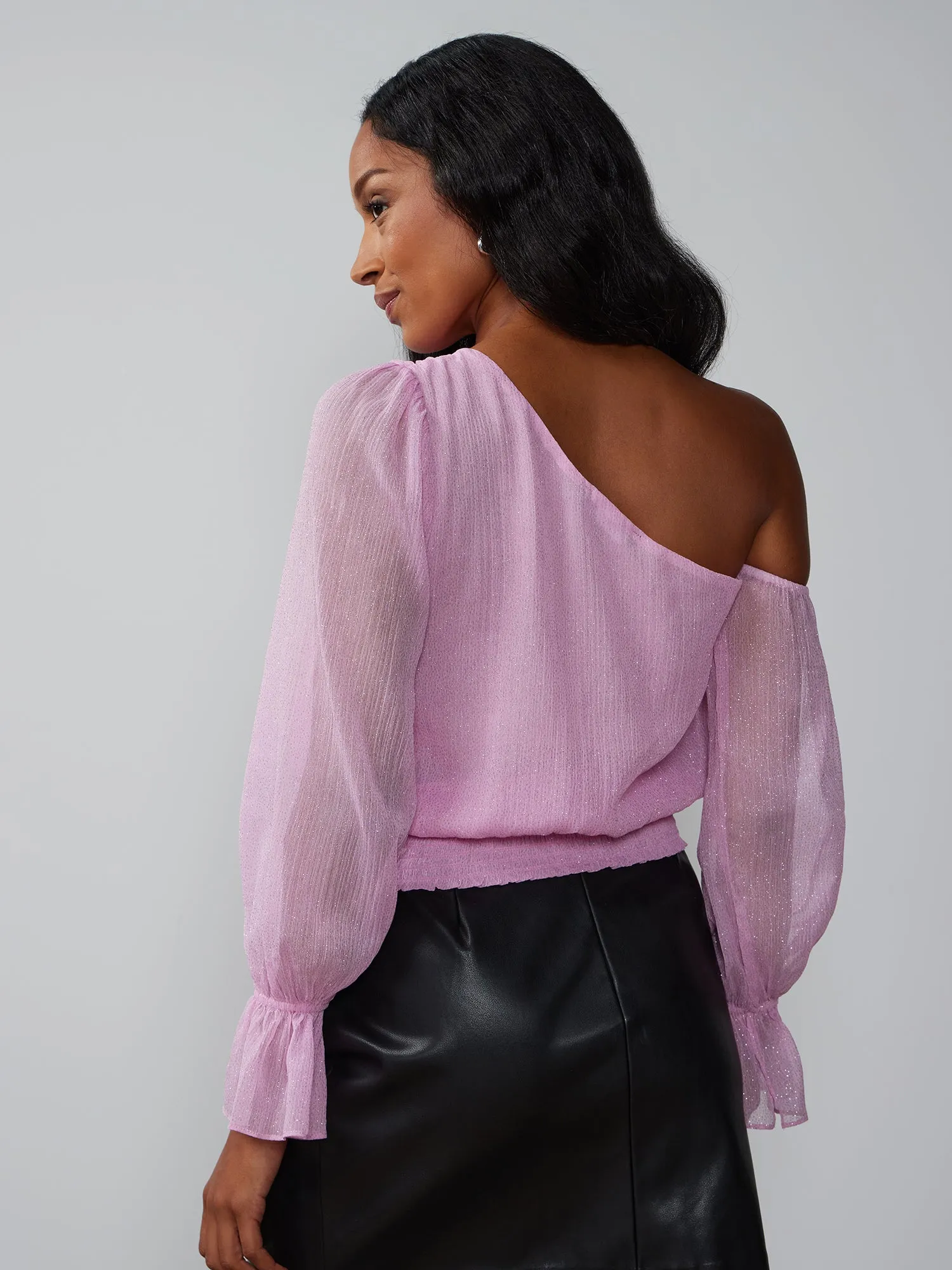 One-Shoulder Bell Sleeve Top