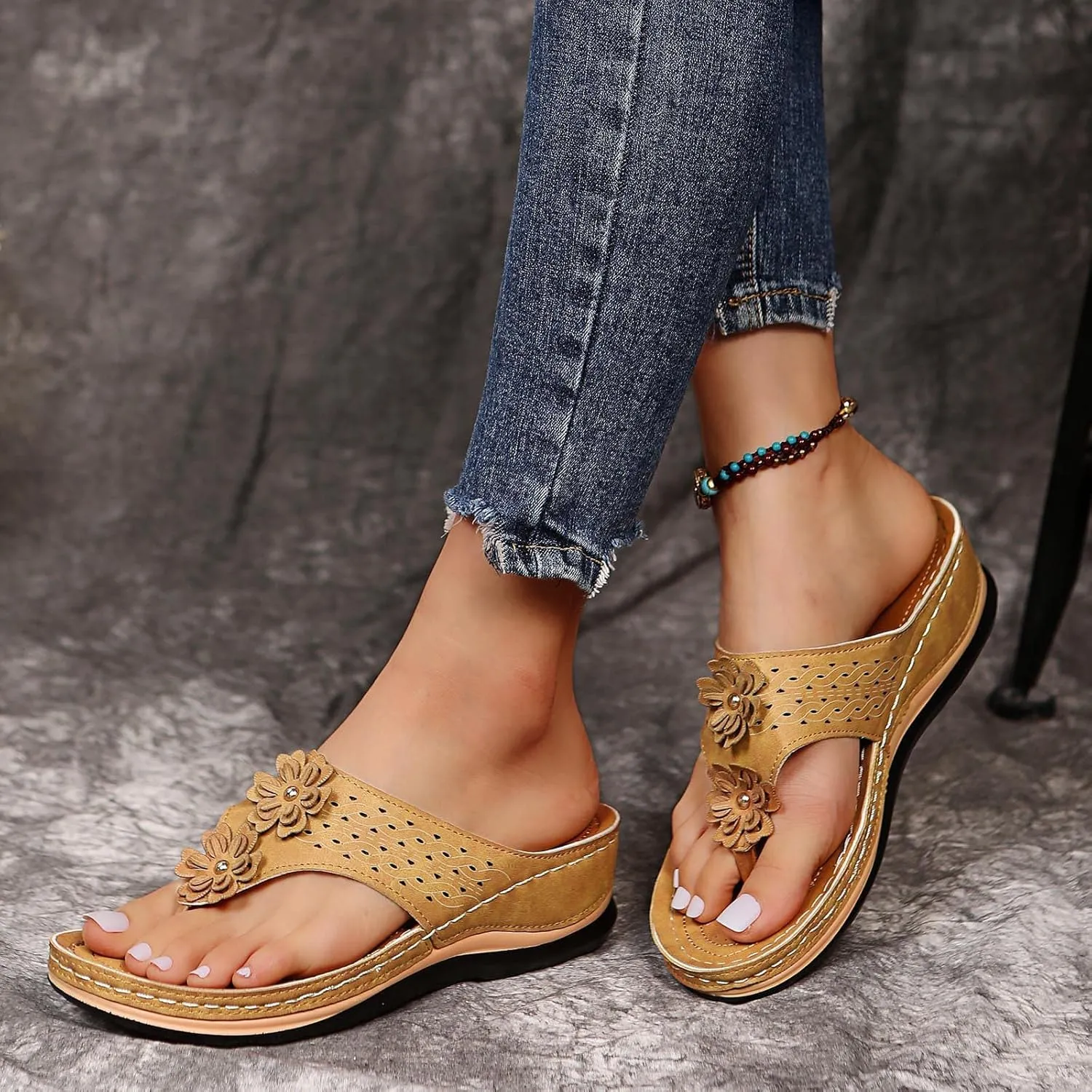 Orthopedic Sandals for Women Arch Support Sandals Summer Casual Orthotic Sandal Flip Flops Comfortable Slippers2