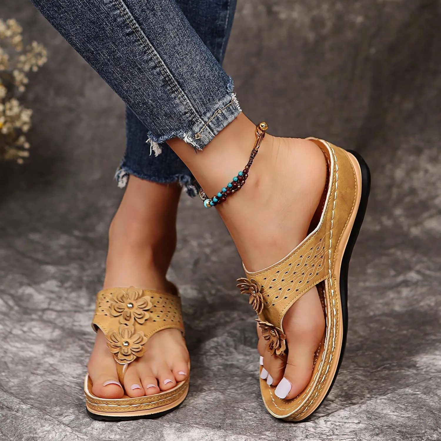 Orthopedic Sandals for Women Arch Support Sandals Summer Casual Orthotic Sandal Flip Flops Comfortable Slippers2