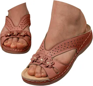 Orthopedic Wedge Sandals for Women Summer Dressy 2025 Arch Support Flip Flops Comfortable Wedges Walking Slippers Slip on Platform Thong Sandal Shoes Casual