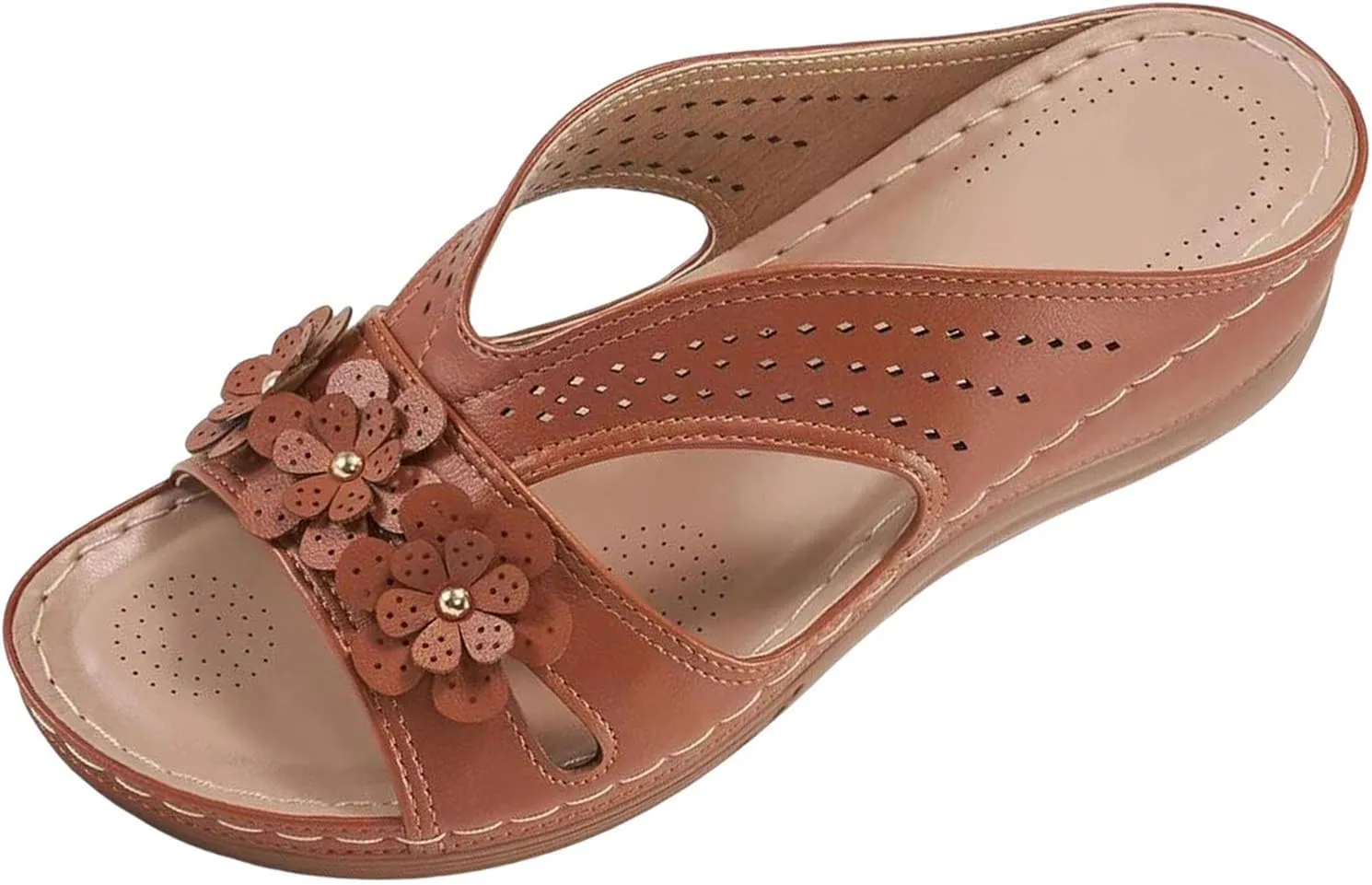 Orthopedic Wedge Sandals for Women Summer Dressy 2025 Arch Support Flip Flops Comfortable Wedges Walking Slippers Slip on Platform Thong Sandal Shoes Casual