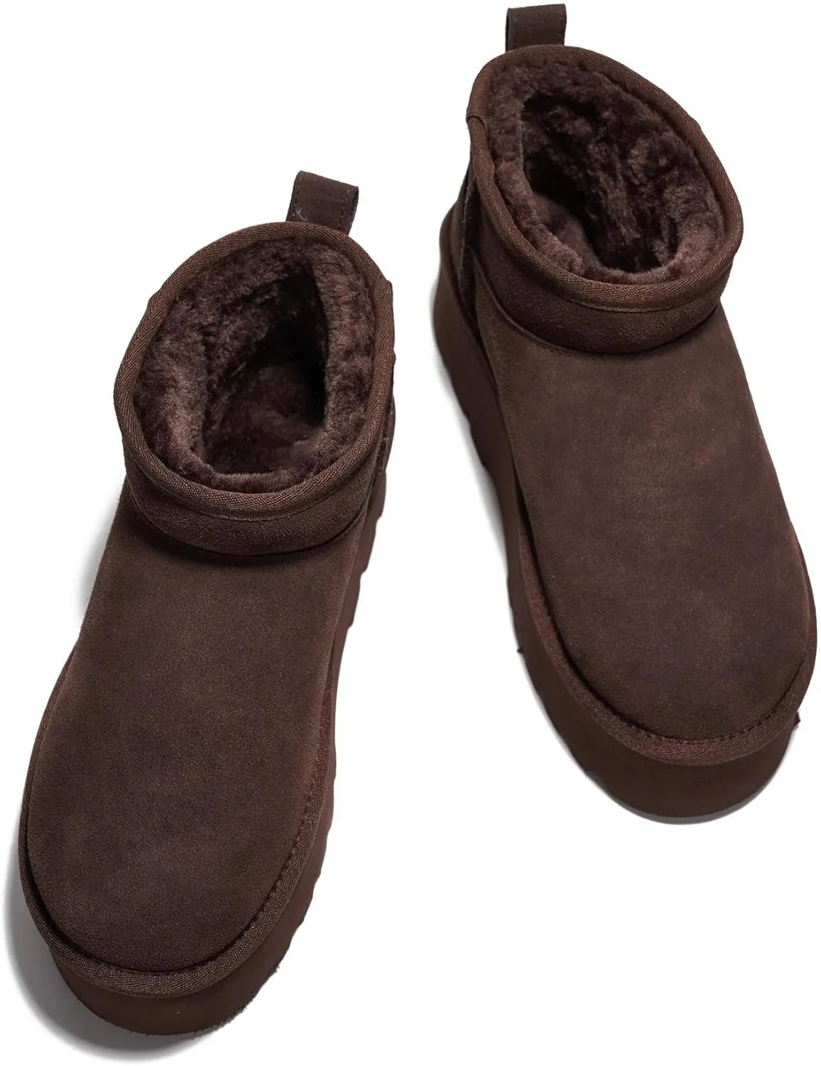 Project Cloud 100% Genuine Suede Leather Ankle Boots for Women - Anti-Slip Memory Foam Insole Womens Boots - Lightweight Winter Womens Shoes, Ankle Booties for Women (Huggy)
