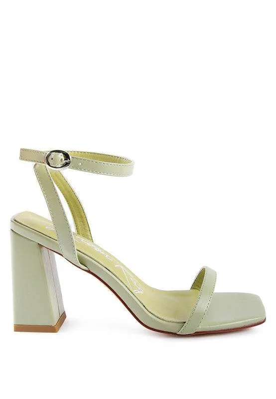 Rag & Co Block Heel Ankle Strap Sandals SH2503