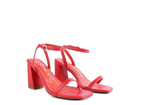 Rag & Co Block Heel Ankle Strap Sandals SH2503