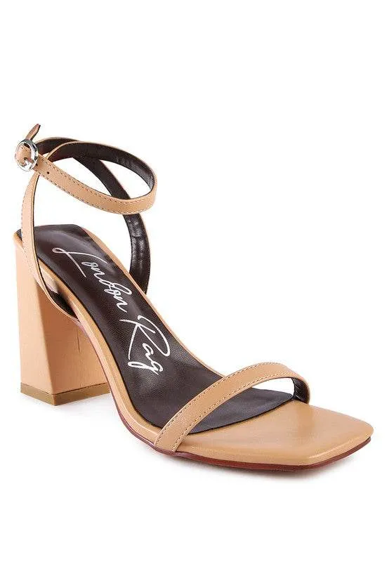 Rag & Co Block Heel Ankle Strap Sandals SH2503