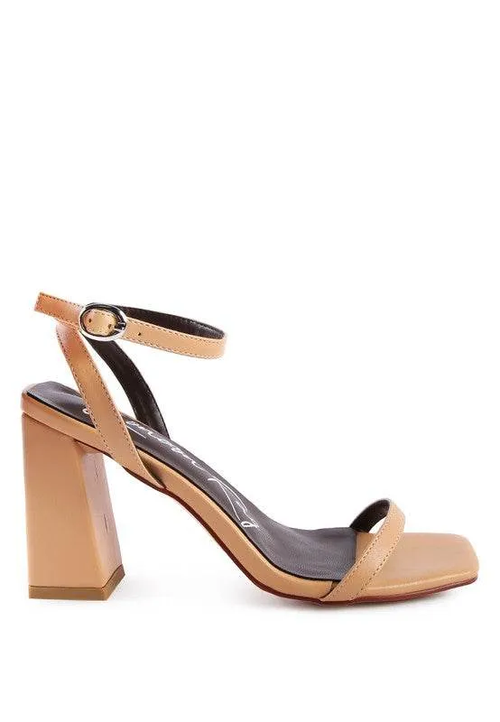 Rag & Co Block Heel Ankle Strap Sandals SH2503