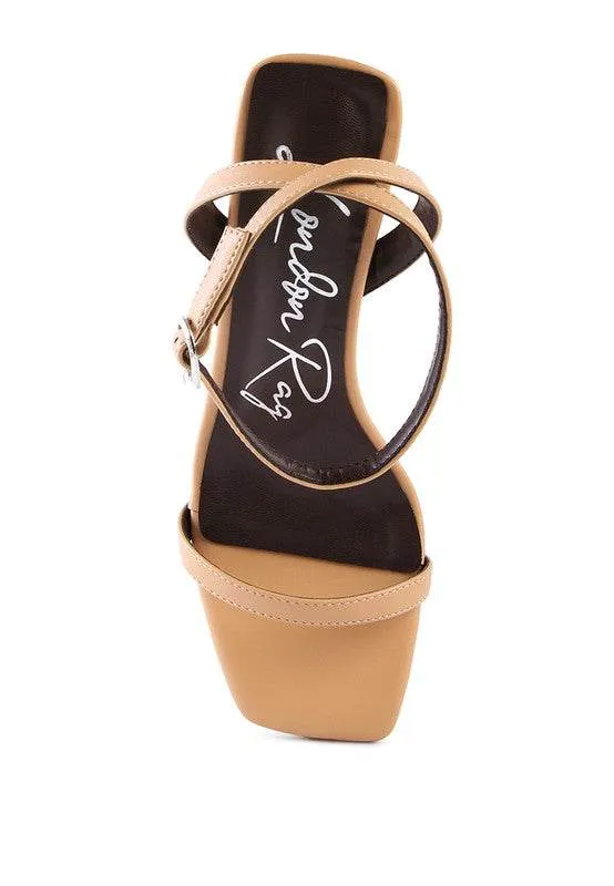 Rag & Co Block Heel Ankle Strap Sandals SH2503