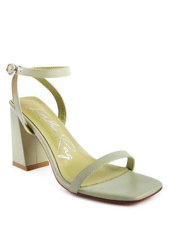 Rag & Co Block Heel Ankle Strap Sandals SH2503