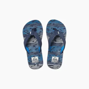 Reef Kids Ahi Flip Flops - Blue Horizon Wave