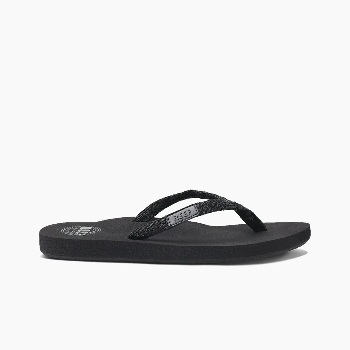 Reef Womens Ginger Flip Flops - Black/Black