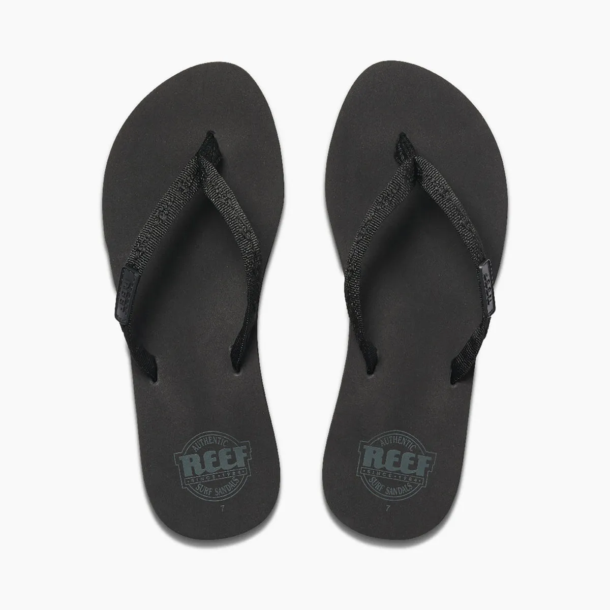 Reef Womens Ginger Flip Flops - Black/Black
