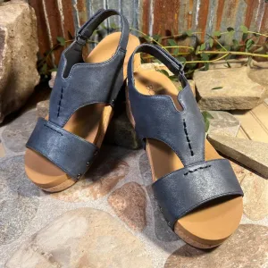 Refreshing Navy Wedge/Sandal