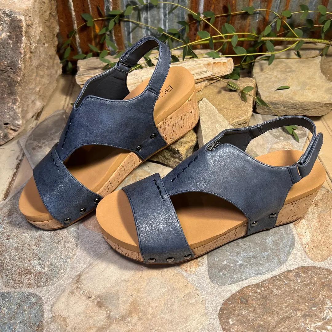 Refreshing Navy Wedge/Sandal