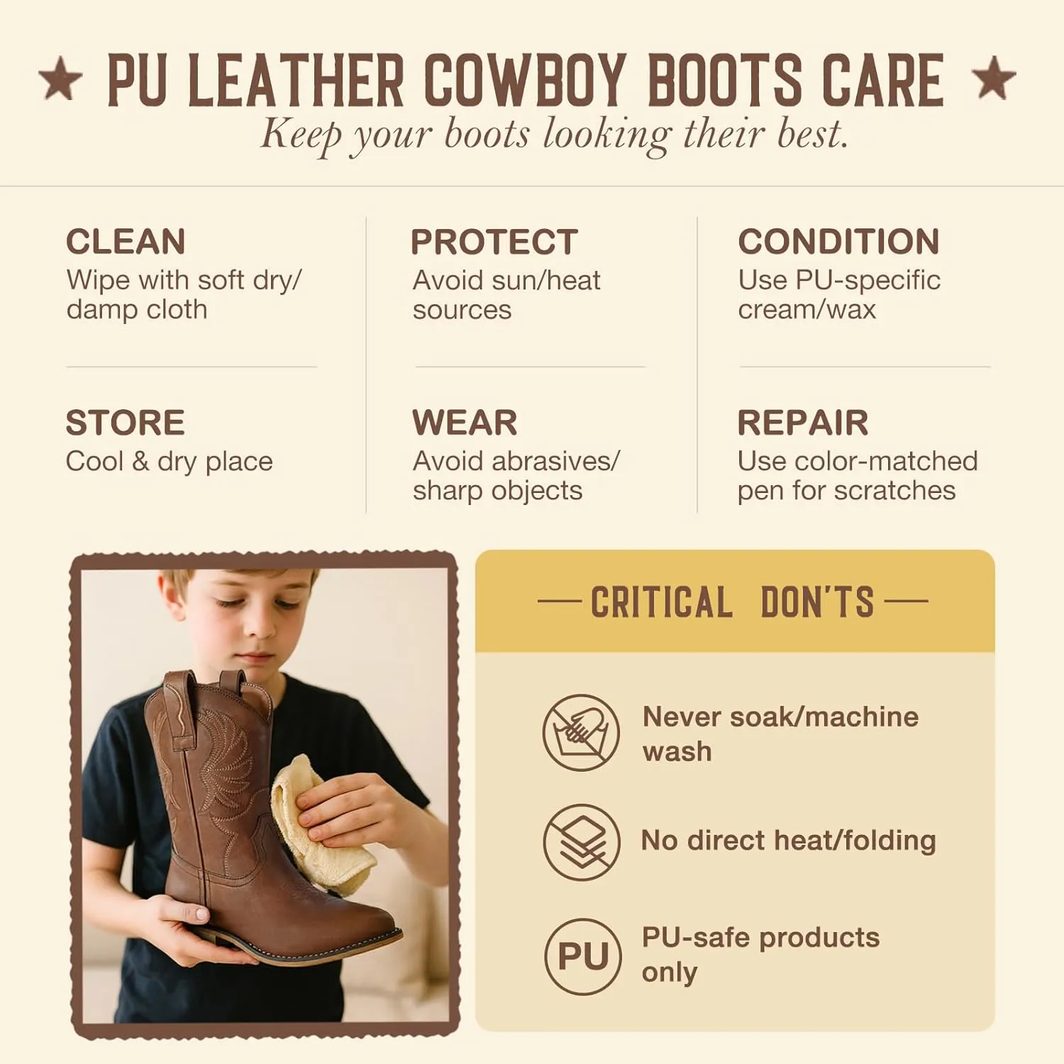 Rollda Kids Cowboy Boots for Boys Girls Western Square Toe Cowgirl Boots with Walking Heel (Toddler/Little Kid/Big Kid)