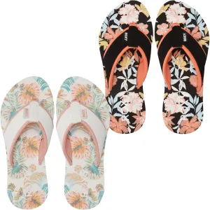 Roxy Womens Coastin Floral Flip Flops