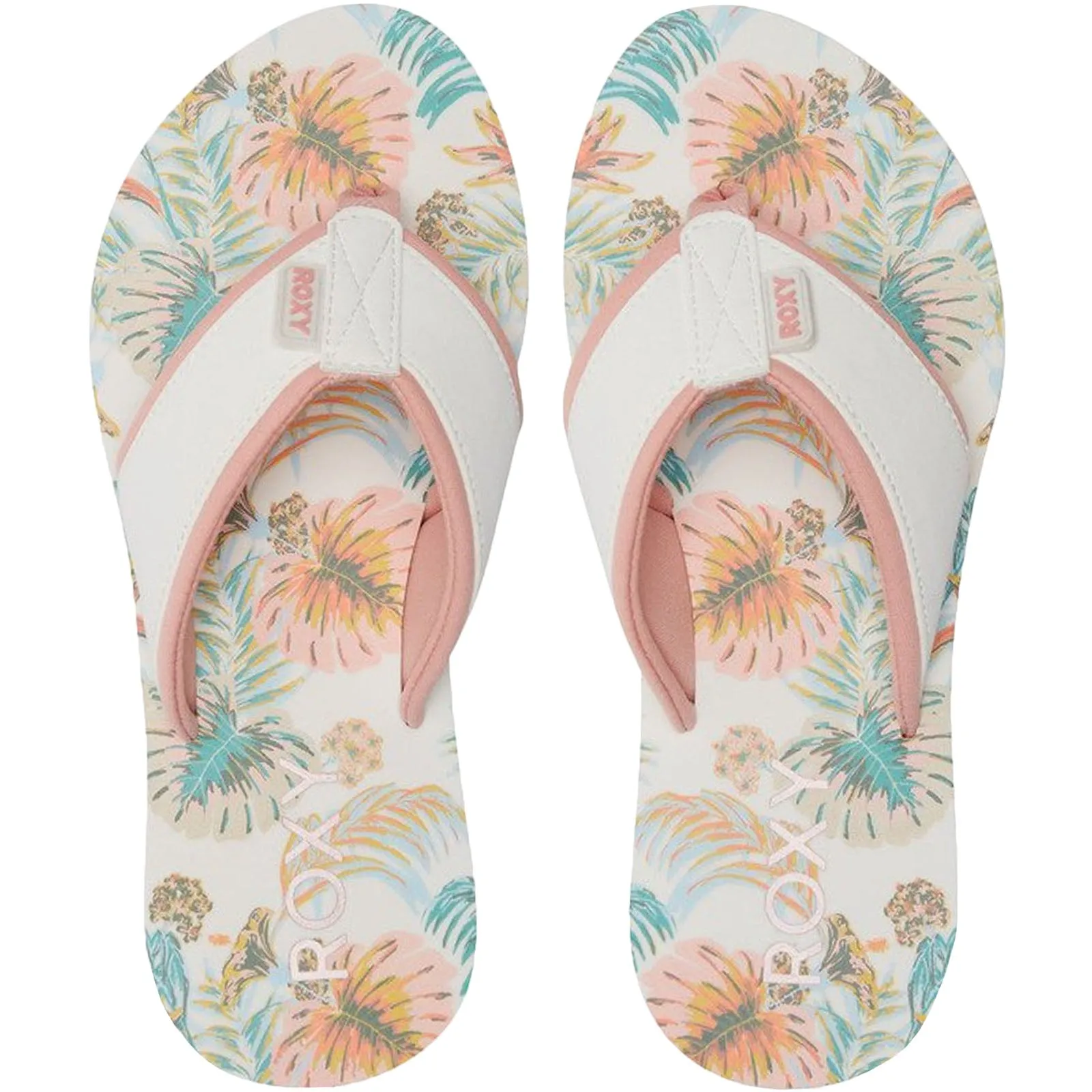 Roxy Womens Coastin Floral Flip Flops