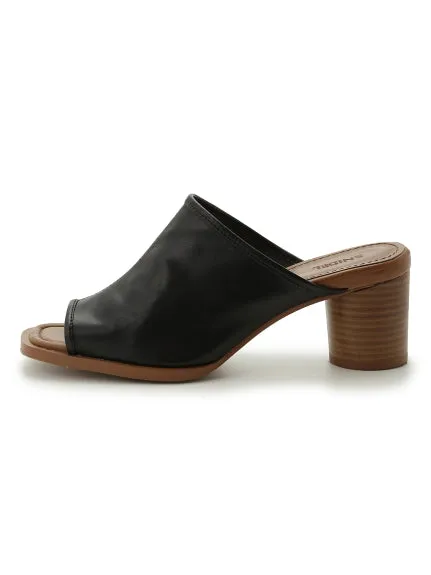 Sabot Open Toe Heeled Sandals