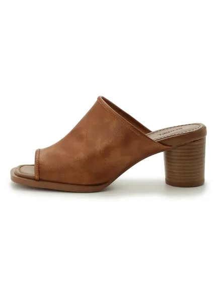 Sabot Open Toe Heeled Sandals