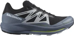 Salomon Men's Pulsar Trail Running Shoe, Black/China Blue/Arctic Ice, US 12 M