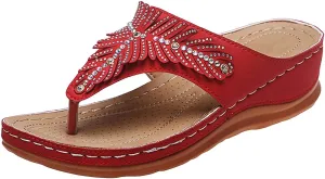 Sandals for Women 2025 Comfortable Summer Trendy Comfy Wedge Orthopedic Spring Shoes Womens Casual Walking Flip Flops