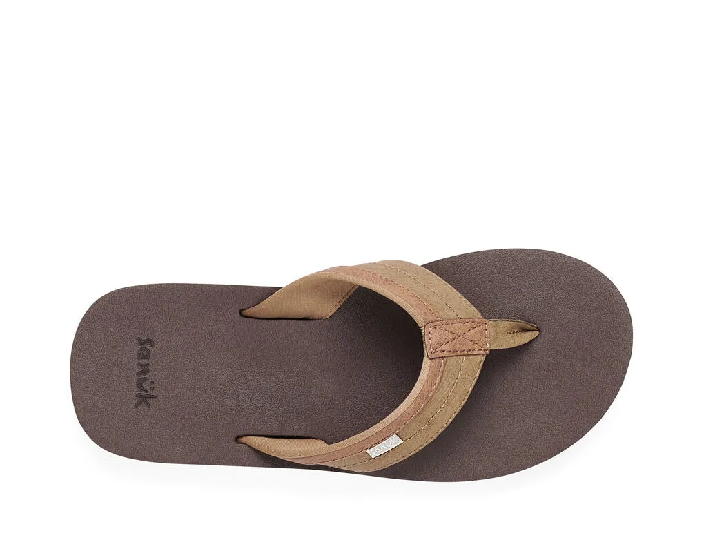 Sanuk Men's Ziggy Flip Flops - Tan 1116734