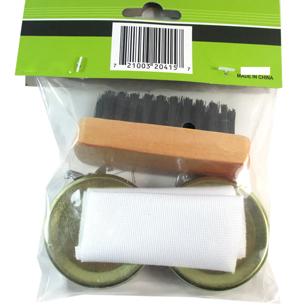 SHOE SHINE CARE KIT BLACK LEATHER DRESS SHOES POLISHING SET KIWI DELUXE MILITARY