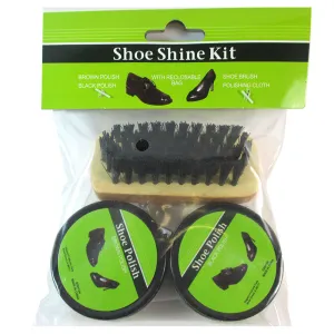 SHOE SHINE CARE KIT BLACK LEATHER DRESS SHOES POLISHING SET KIWI DELUXE MILITARY SHOE SHINE CARE KIT BLACK LEATHER DRESS SHOES POLISHING SET KIWI DELUXE MILITARY