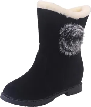 Snow Boots for Women Cute Snow Boots for Women 8.5 Wide Extra Wide Winter Boots for Women Women Waterproof Boots for Work Womens Winter Ankle Boots No Heel