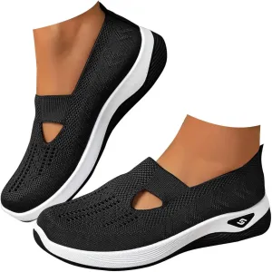 Summer Sandals for Women 2025 Dressy Orthopedic Walking Shoes Womens Woven Orthotic Breathable Walking Sneaker Non-Slip Arch Support Slip on Shoe