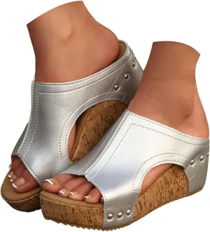 Summer Sandals for Women 2025 Wedge Orthopedic Wedge Platform Sandal Ankle Strap Open Toe Espadrilles Dressy Casual Boho Beach Ladies Wedges Shoes