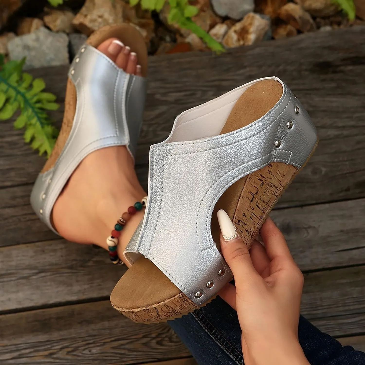 Summer Sandals for Women 2025 Wedge Orthopedic Wedge Platform Sandal Ankle Strap Open Toe Espadrilles Dressy Casual Boho Beach Ladies Wedges Shoes