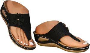 Summer Sandals for Women 2025 Womens Orthopedic Dressy Comfortable Sandal Arch Support Wedge Sandals Non Slip Flip Flops Shoes for Vacation Party