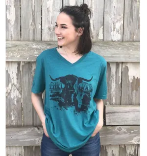 Super Soft Short Sleeve V-Neck - Highland