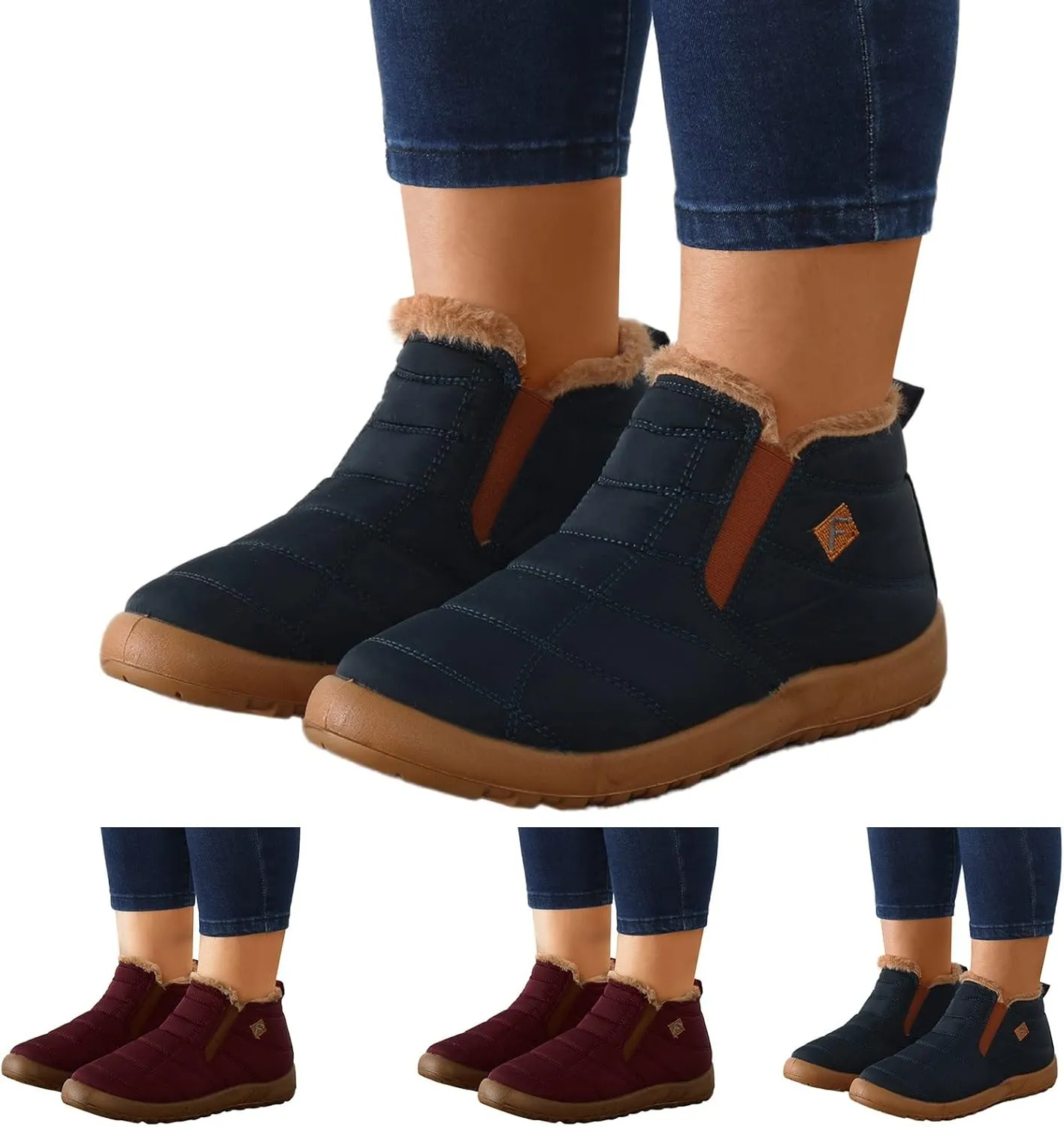 Tall Winter Snow Boots for Women 2023 Womens Tall Winter Boots Waterproof Womens Wide Width Snow Boots Tall Womens Tall Rubber Boots Waterproof Botas De Hule TRmicas Para Mujer De Trabajo Amarillo