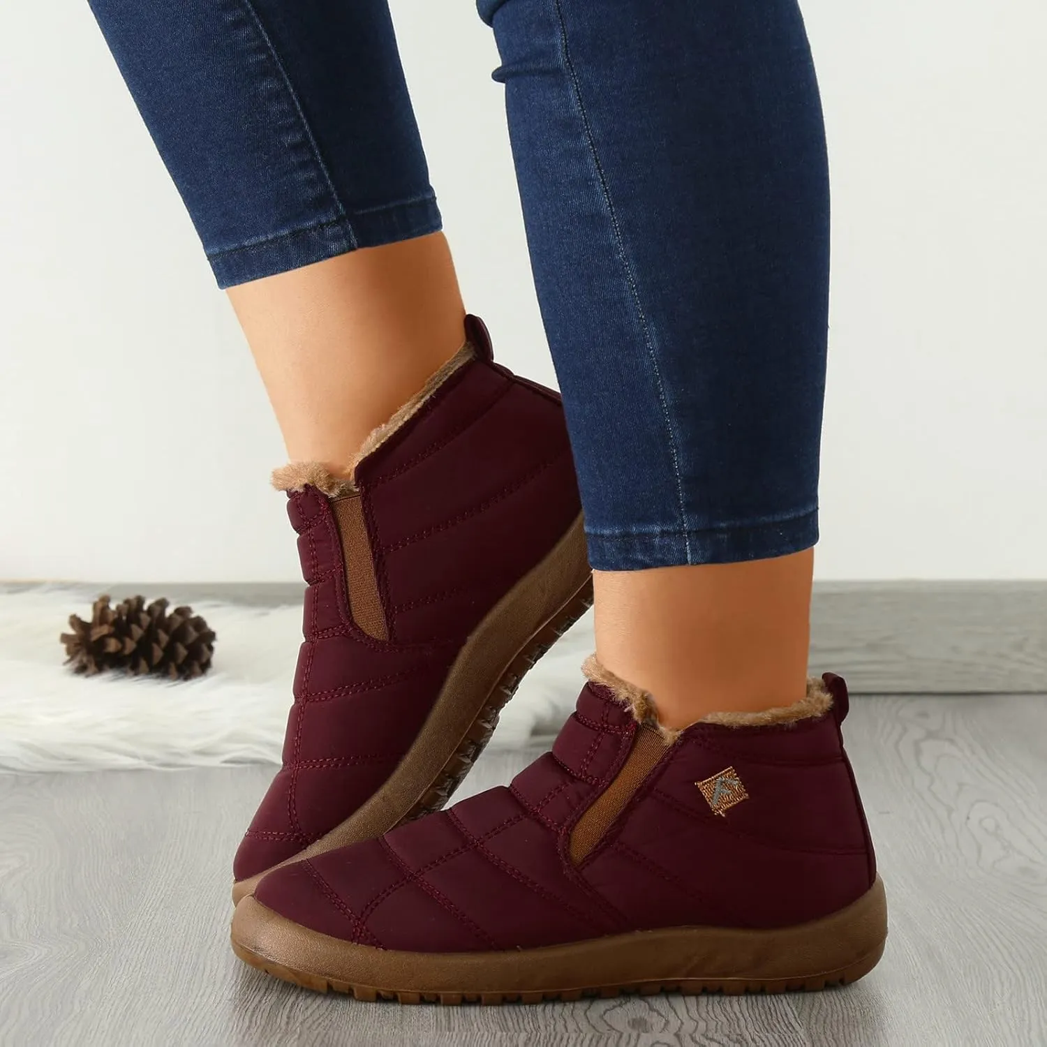 Tall Winter Snow Boots for Women 2023 Womens Tall Winter Boots Waterproof Womens Wide Width Snow Boots Tall Womens Tall Rubber Boots Waterproof Botas De Hule TRmicas Para Mujer De Trabajo Amarillo