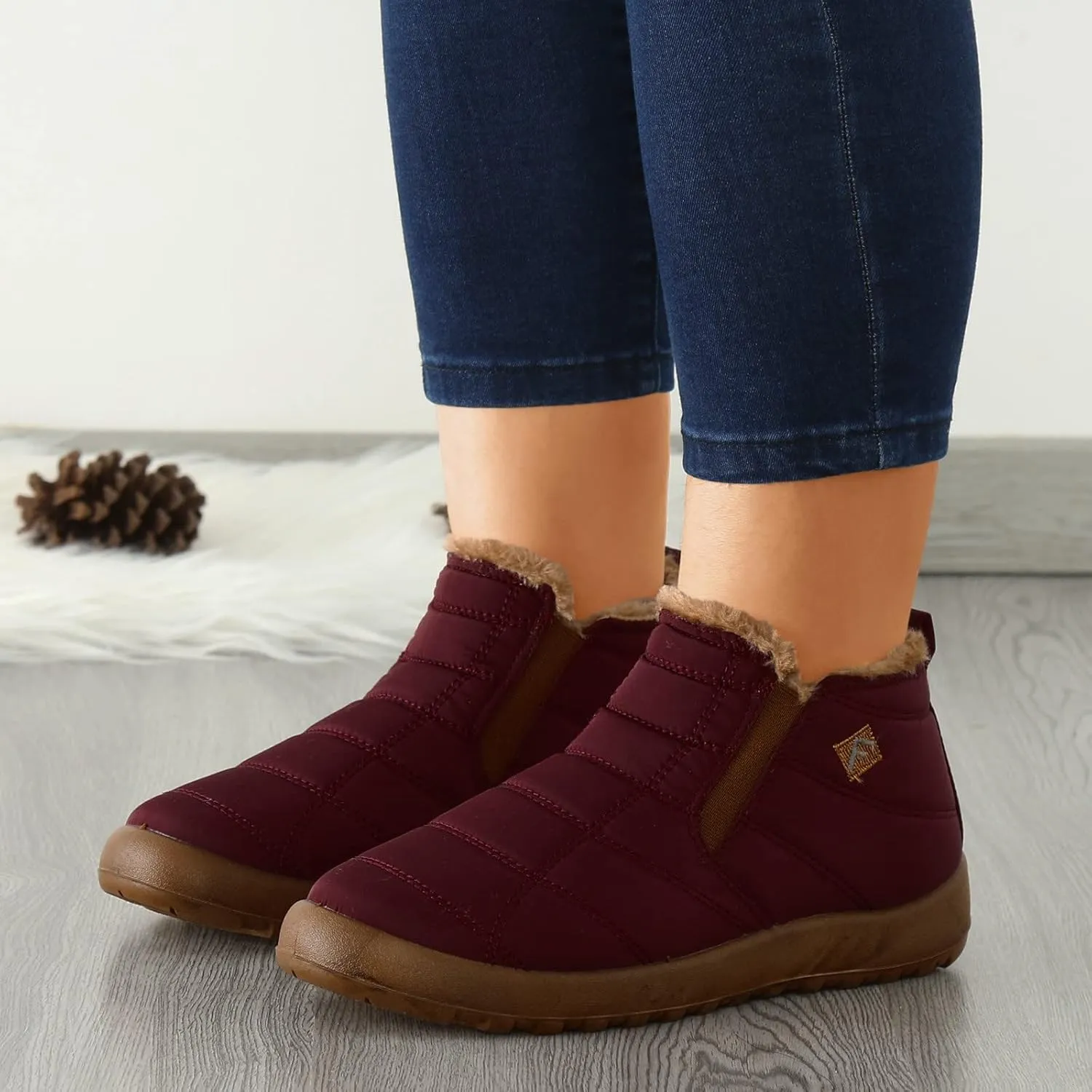 Tall Winter Snow Boots for Women 2023 Womens Tall Winter Boots Waterproof Womens Wide Width Snow Boots Tall Womens Tall Rubber Boots Waterproof Botas De Hule TRmicas Para Mujer De Trabajo Amarillo