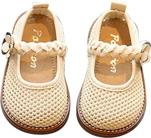 Toddler Kids Baby Girls Cute Light Weight First Walk Casual Shoes Toddler Sandals Size 5 Boy (Beige, 6 Infant)