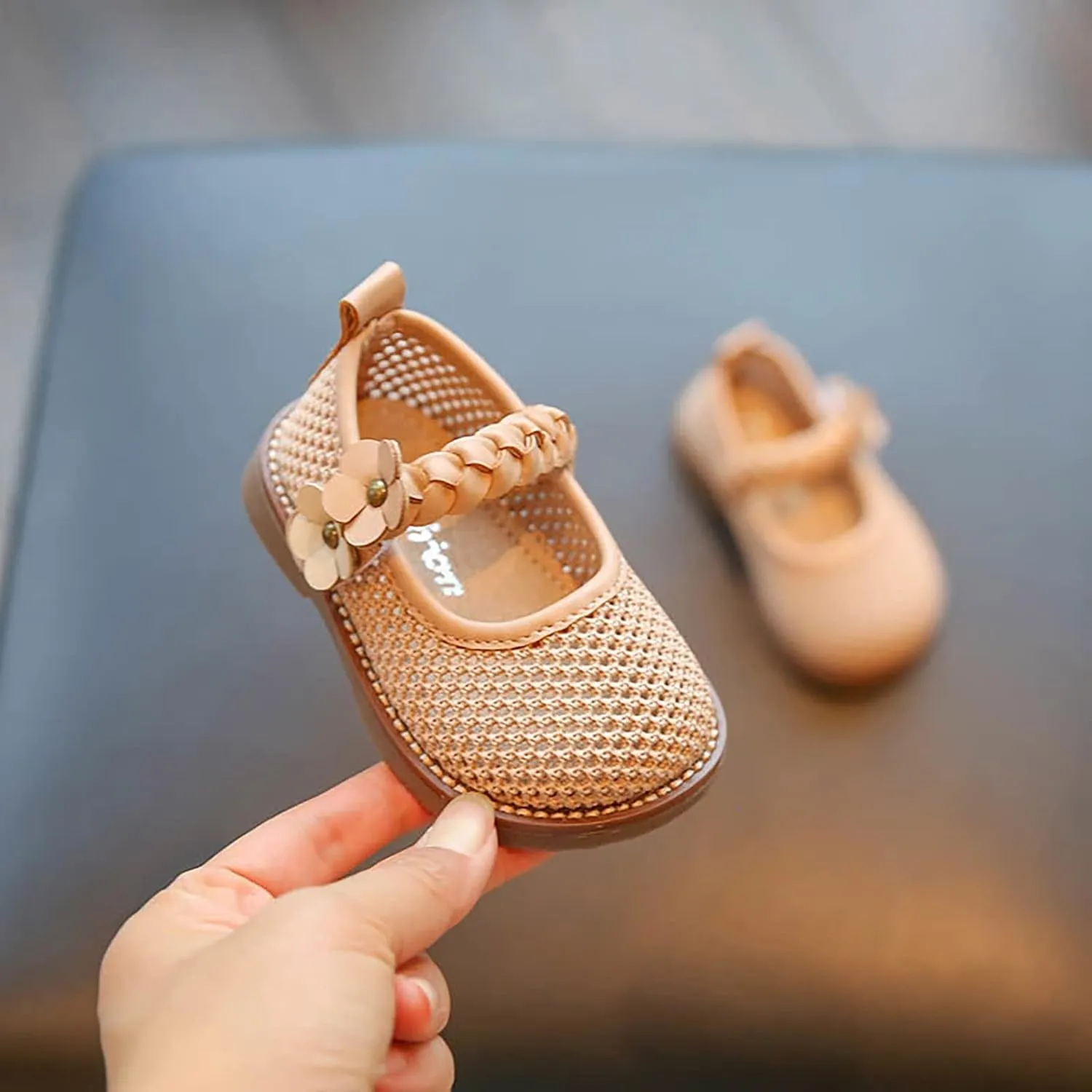 Toddler Kids Baby Girls Cute Light Weight First Walk Casual Shoes Toddler Sandals Size 5 Boy (Beige, 6 Infant)