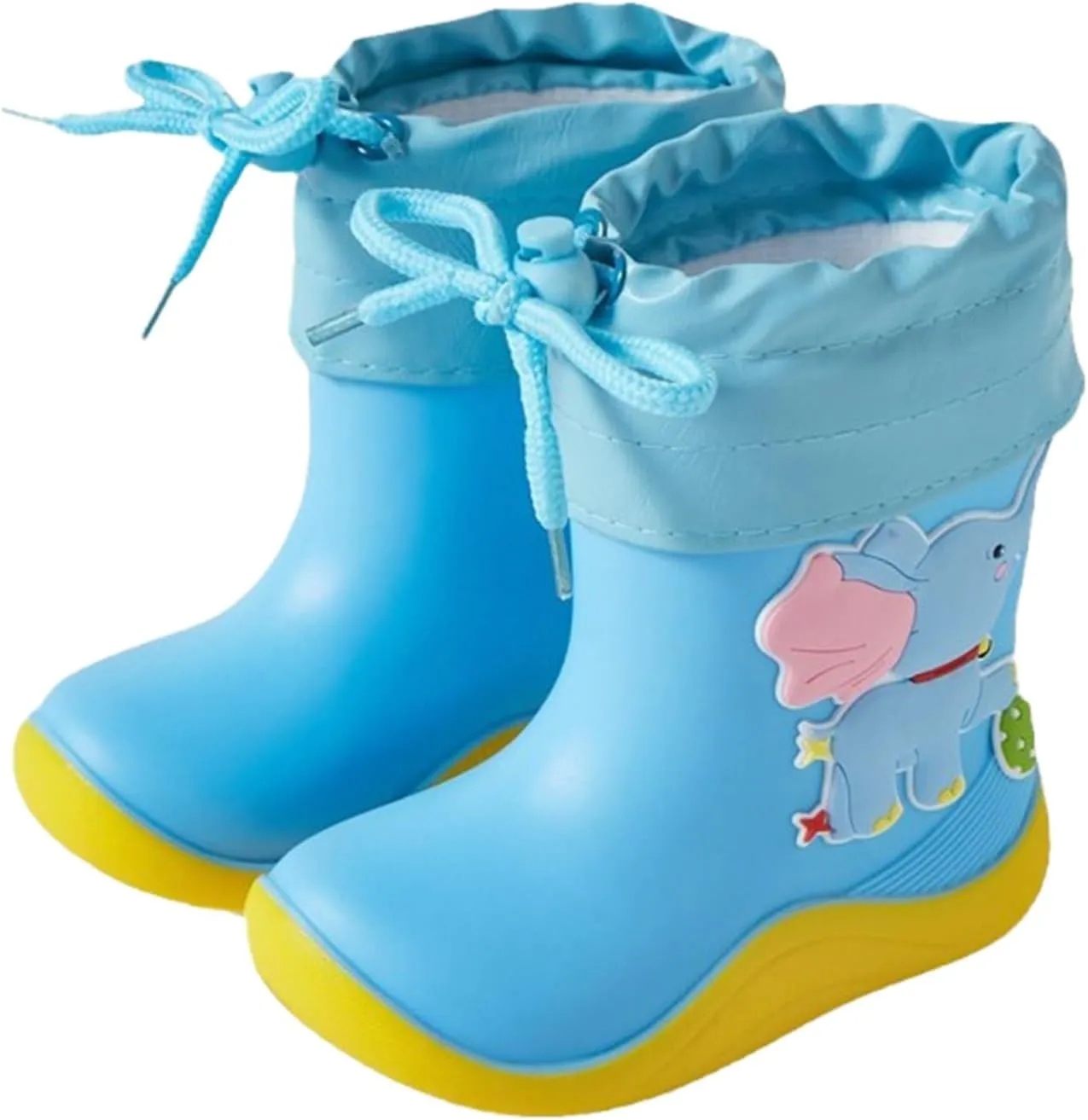 Toddler Rain Boots Kids Boys Girls Cute Cartoon Animals Waterproof Winter Summer Rainy Outdoor Anti-Slip Water Shoes