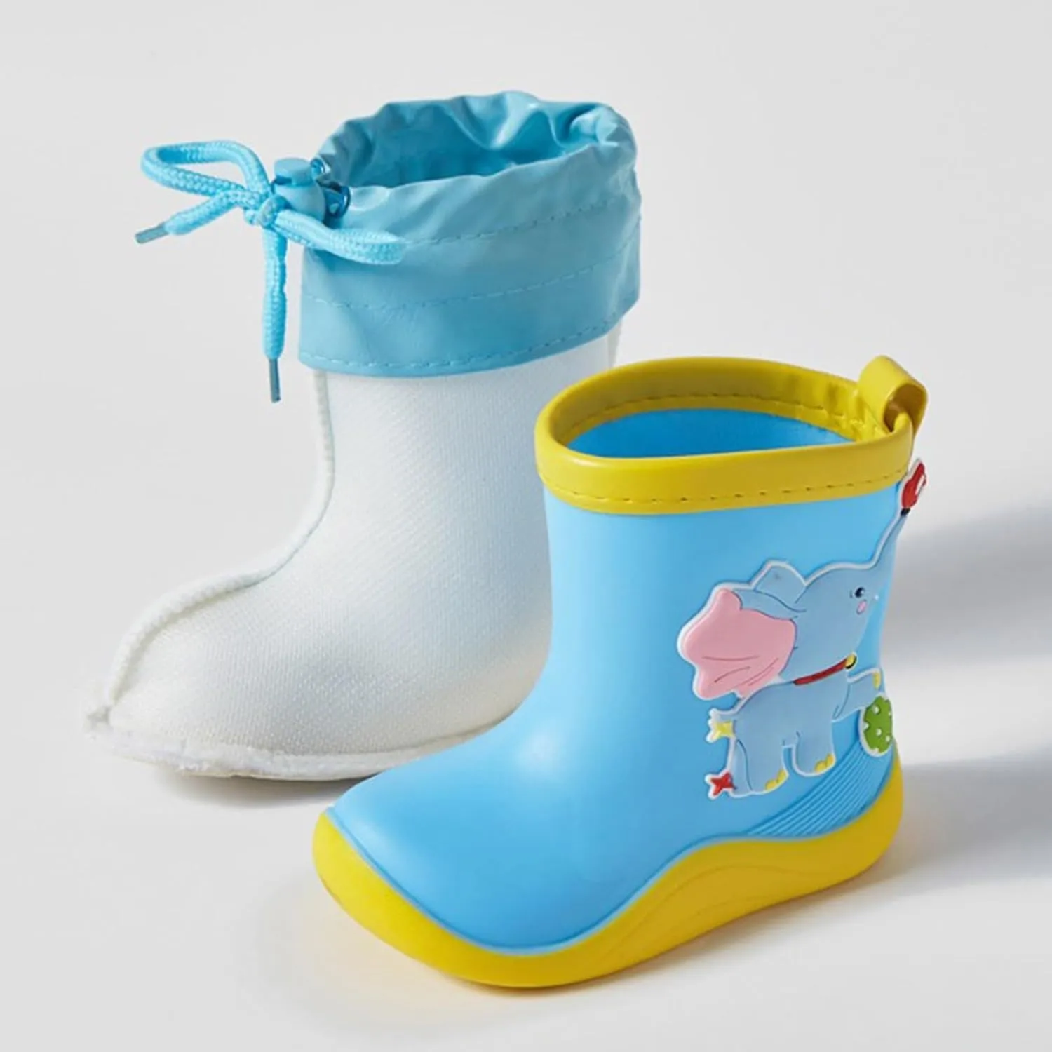 Toddler Rain Boots Kids Boys Girls Cute Cartoon Animals Waterproof Winter Summer Rainy Outdoor Anti-Slip Water Shoes