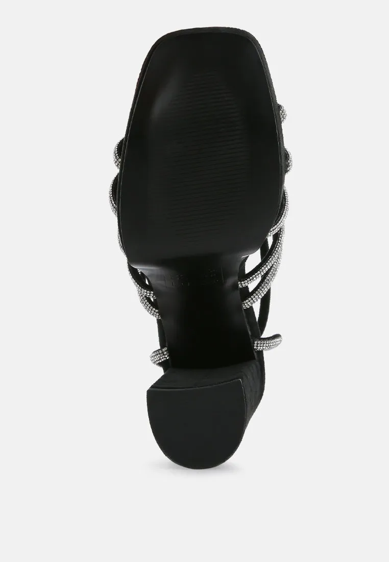 tricks high block heeled sandals