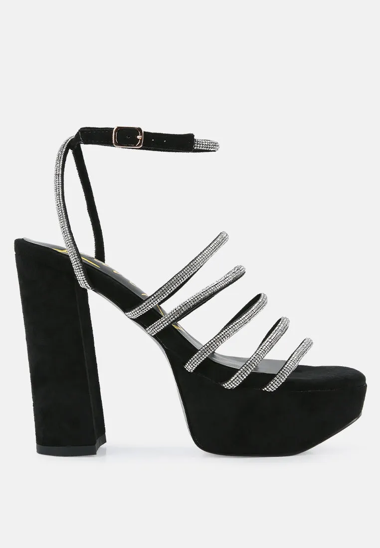 tricks high block heeled sandals