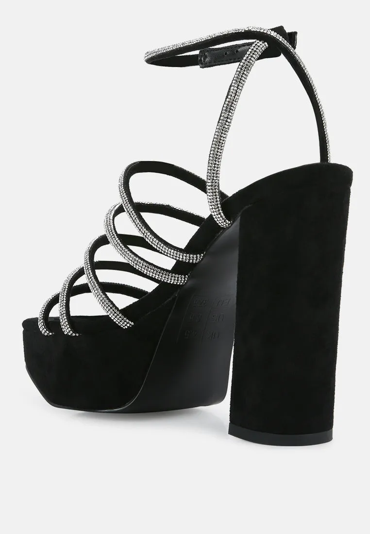 tricks high block heeled sandals