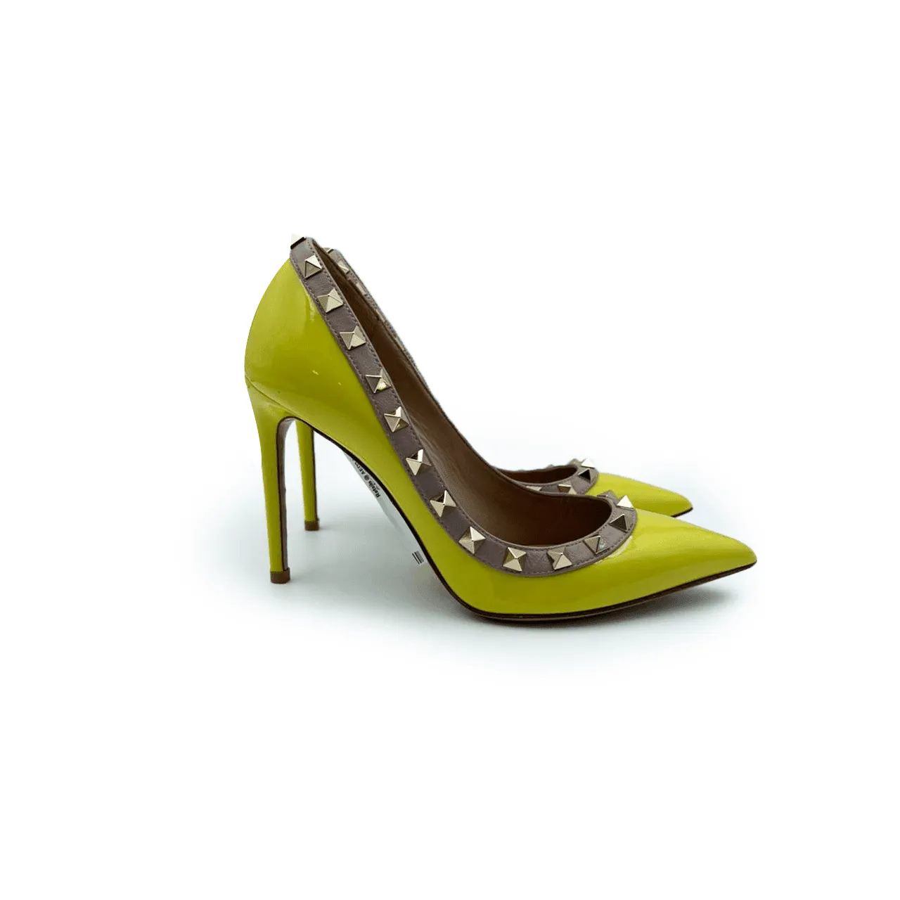 Valentino Garavani  Yellow Patent  Leather  Pumps Heels