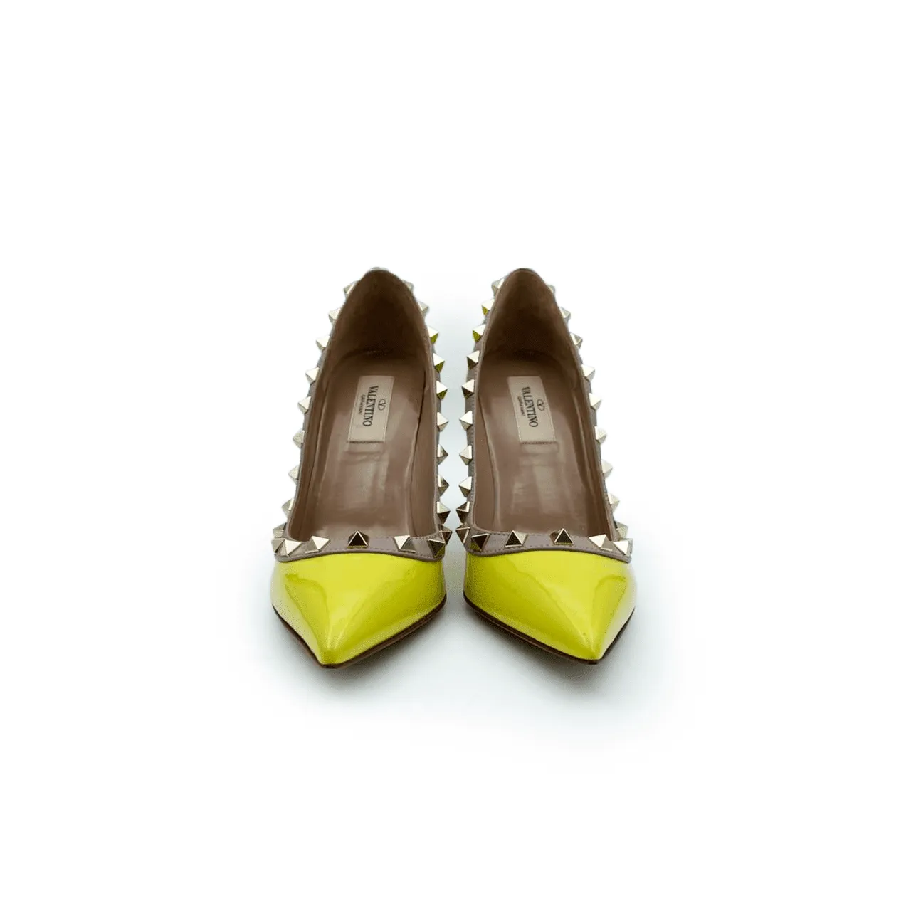 Valentino Garavani  Yellow Patent  Leather  Pumps Heels