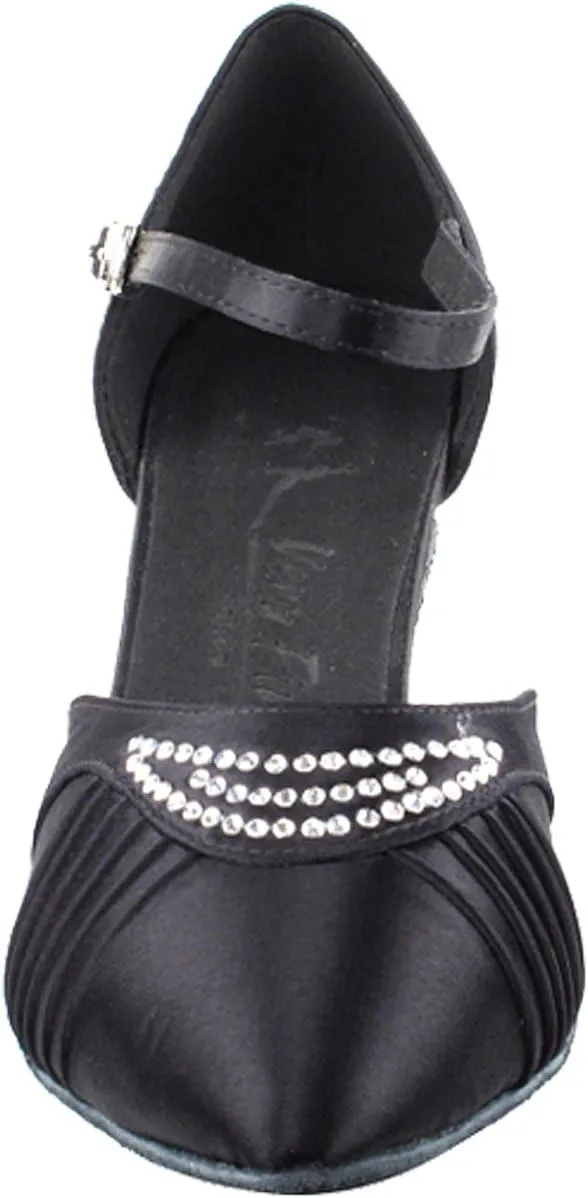 Very Fine Salsa Ballroom Tango Latin Dance Shoes 1397 Bundle with Dance Shoe Wire Brush 2.5" Heel