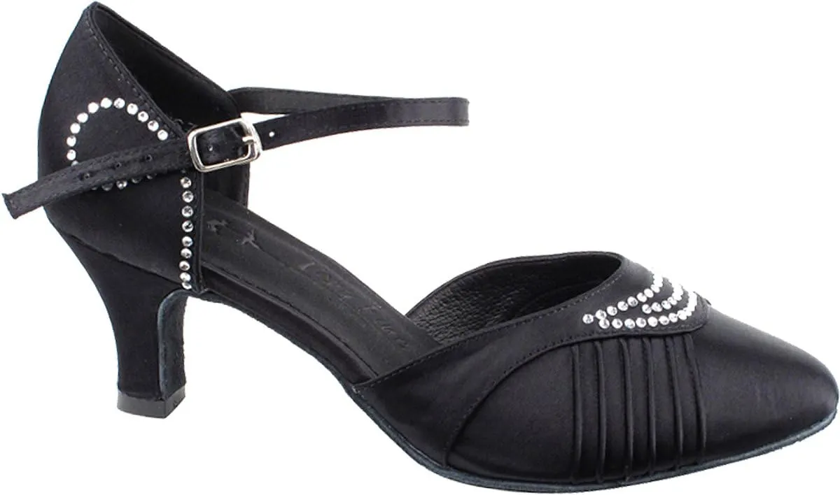 Very Fine Salsa Ballroom Tango Latin Dance Shoes 1397 Bundle with Dance Shoe Wire Brush 2.5" Heel